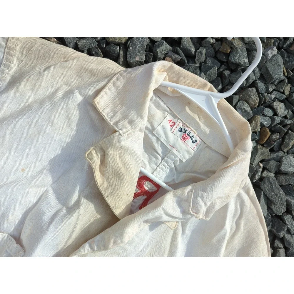 Vintage Long Sleeve Martin Senour Paints  Work‎ Garage Canvas Jacket Advertising